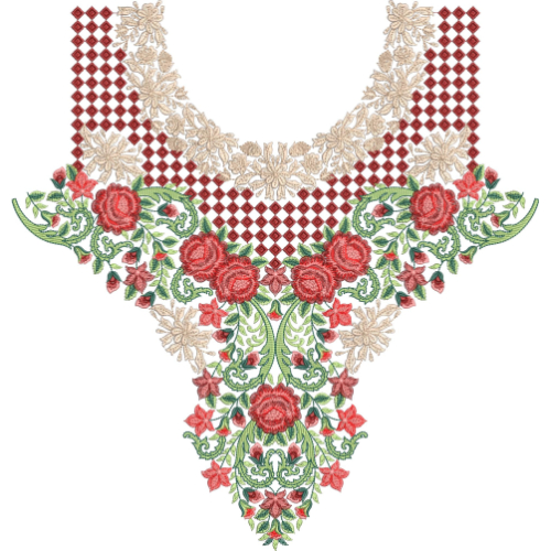 Simple Neck Embroidery Design