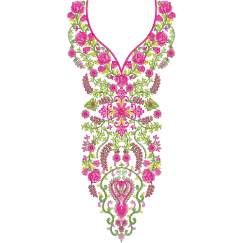 Unique Neck Embroidery Design