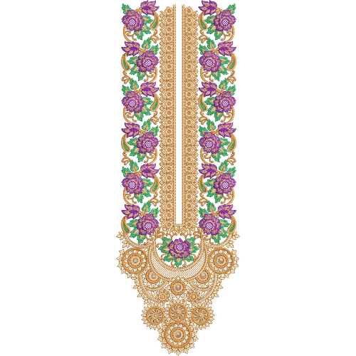Neckline Embroidery Design