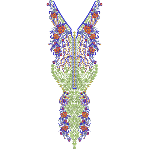 Neck Kurta Embroidery Design