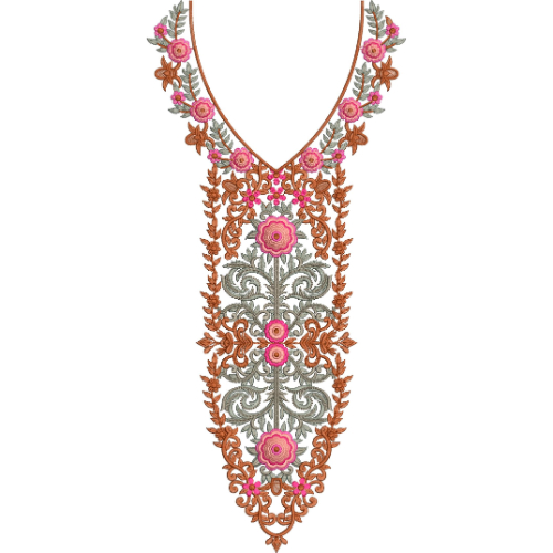 Neckline Embroidery Design