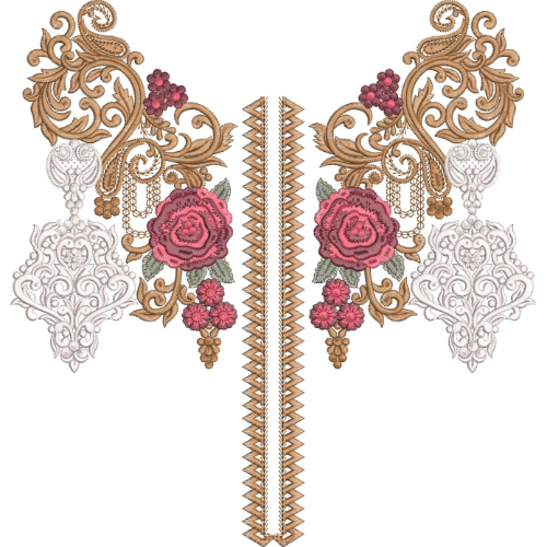 Neckline Embroidery Design