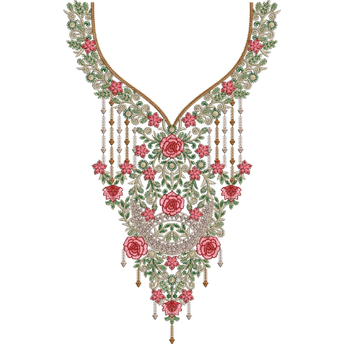 Neck Gala Embroidery Design