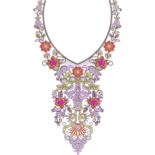 Neckline Embroidery Design