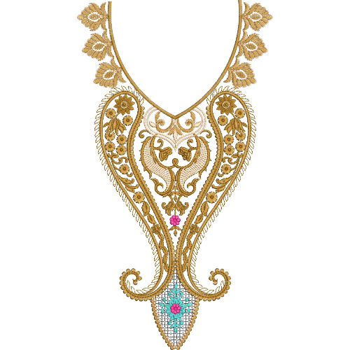 Unique Neck Embroidery Design