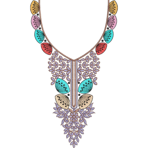 Neckline Embroidery Design