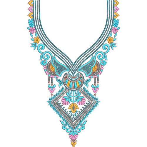 Unique Neck Embroidery Design