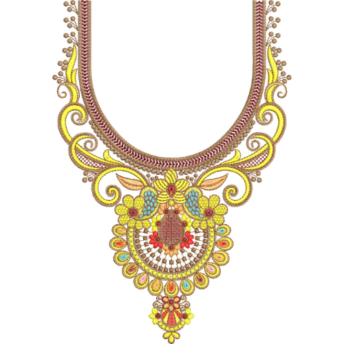 Neckline Embroidery Design