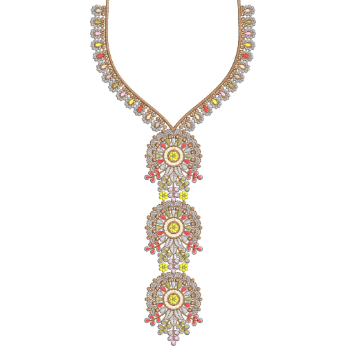 Unique Neck Embroidery Design