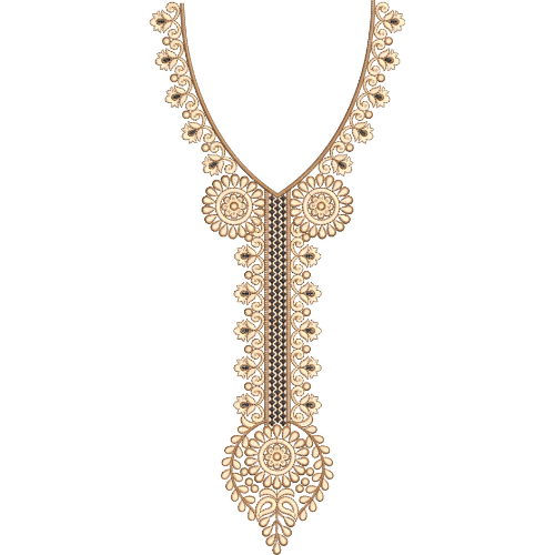Neckline Embroidery Design