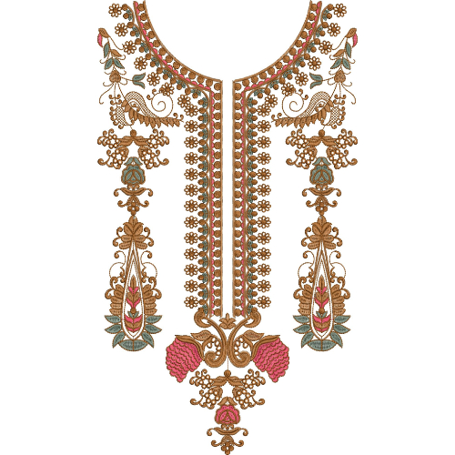 Beautiful Neck Embroidery Design