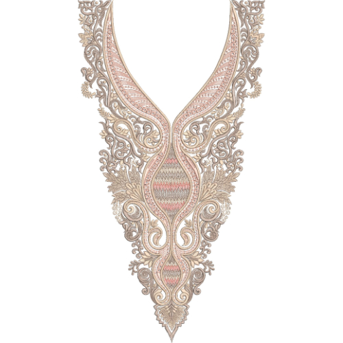 Neck Flower Embroidery Design