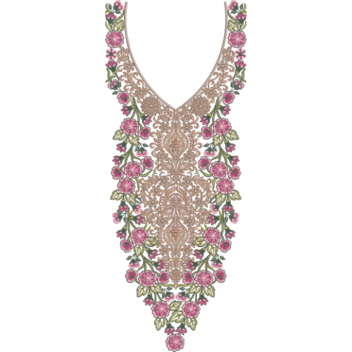 Neckline Embroidery Design