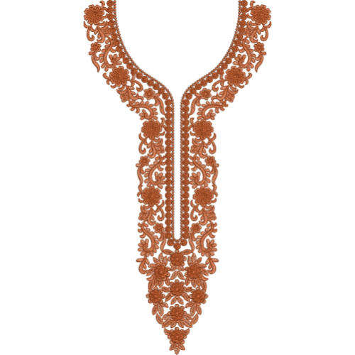 Neck Flower Embroidery Design