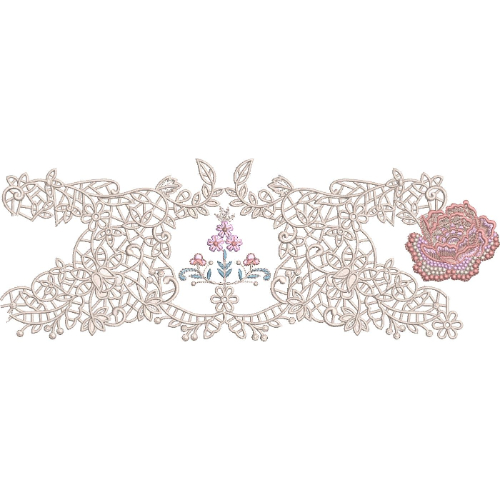 Simple Lace Embroidery Design