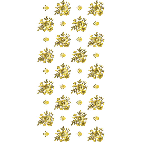 Floral Paisley Buta with Diamond Accent All-Over Jaal Embroidery Design