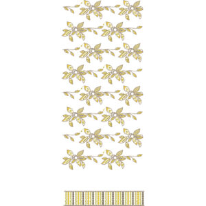 Elegant Floral Leaf Vine All-Over Jaal Embroidery Design