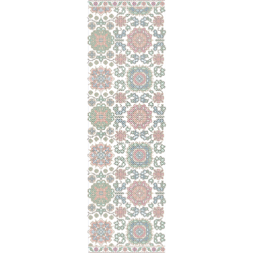 Intricate Multicolor Floral Medallion All-Over Jaal Embroidery Design