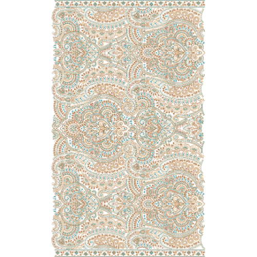Royal Paisley Mughal All-Over Jaal Embroidery Design