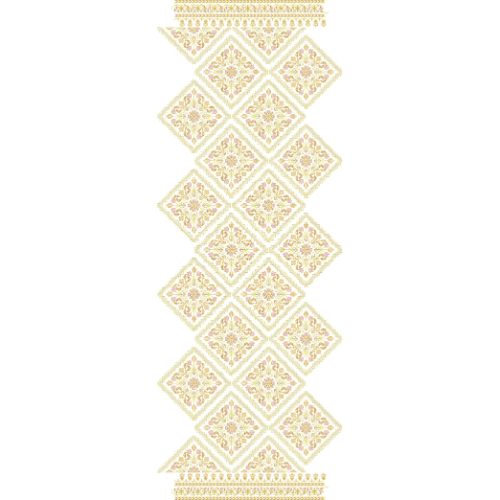Diagonal Diamond Floral Tile All-Over Jaal Embroidery Design