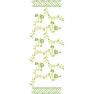 Graceful Green Floral Vine All-Over Jaal Embroidery Design