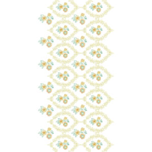 Floral Vine Diamond Frame All-Over Jaal Embroidery Design