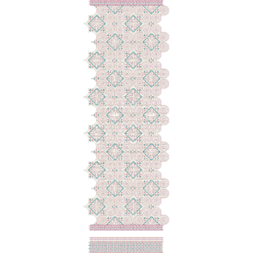 Ornamental Diamond Medallion All-Over Jaal Embroidery Design