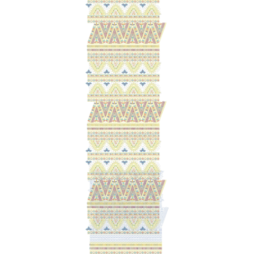 Multicolor Geometric Stripe All-Over Jaal Embroidery Design