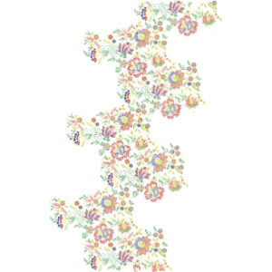 Vibrant Multicolor Floral Vine All-Over Jaal Embroidery Design