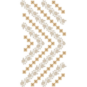 Diagonal Floral Vine with Mini Flower All-Over Jaal Embroidery Design