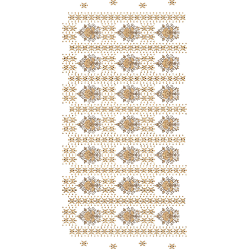 Ornamental Floral Medallion Lattice All-Over Jaal Embroidery Design