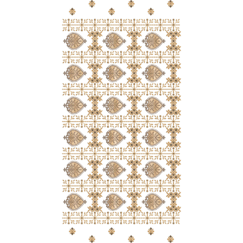 Paisley Motif Geometric Lattice All-Over Jaal Embroidery Design