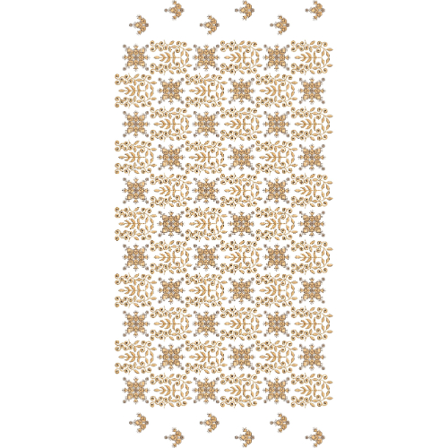Ornamental Floral Scroll and Star All-Over Jaal Embroidery Design