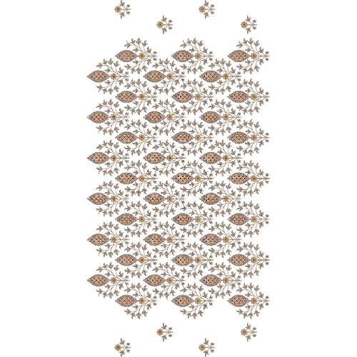 Ornamental Paisley Floral All-Over Jaal Embroidery Design