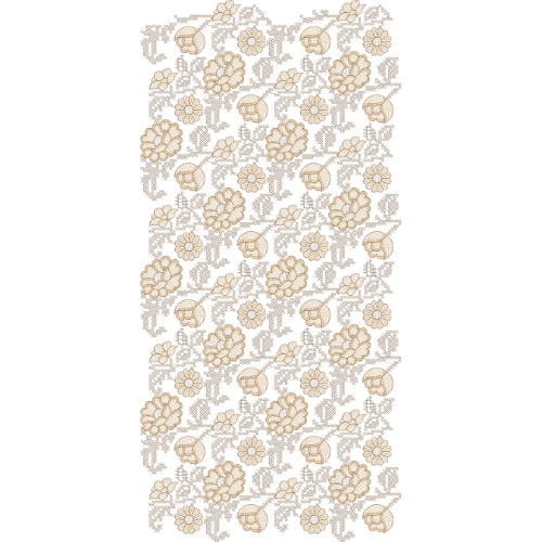 Vintage Floral Dense All-Over Jaal Embroidery Design