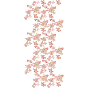 Scattered Floral Vine All-Over Jaal Embroidery Design