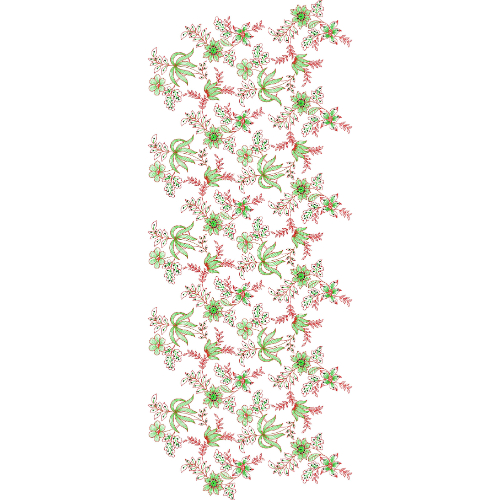 Multitone Floral Spray All-Over Jaal Embroidery Design