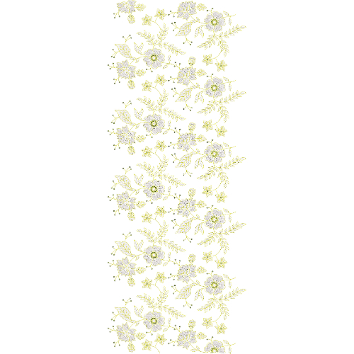 Delicate Botanical Spray All-Over Jaal Embroidery Design
