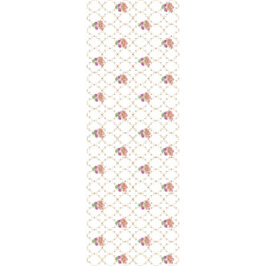 Geometric Trellis with Floral Cluster All-Over Jaal Embroidery Design