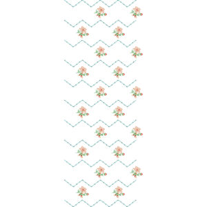Chevron Line with Mini Floral Motif All-Over Jaal Embroidery Design