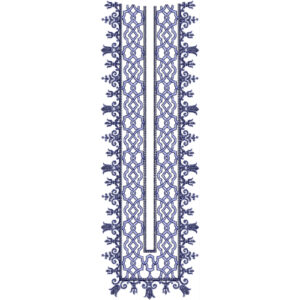 Elegant Blue Neckline Embroidery Design | Traditional Kurti Gala Embroidery Pattern