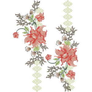 Elegant Floral Neckline Embroidery Design | Vintage Kurti Gala Pattern
