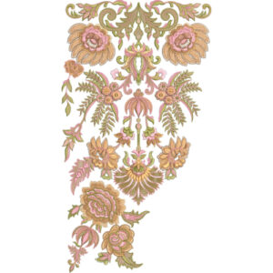 Heavy Royal Floral Neckline Embroidery Design for Women Dress