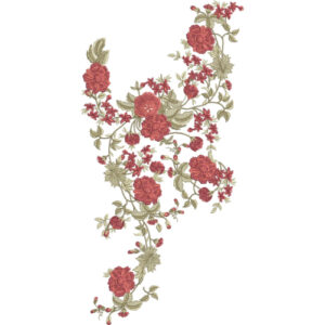 Elegant Rose Floral Neckline Embroidery Design for Women Kurti