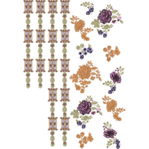 Traditional Floral and Geometric Neckline Embroidery Design for Women Kurti