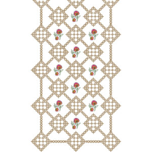 Luxury Geometric Floral Neckline Embroidery Design for Women Kurti