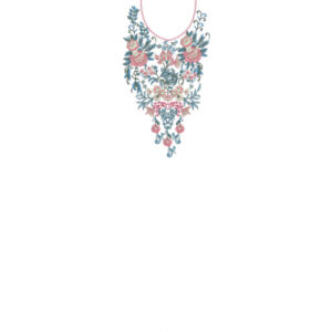 Elegant Floral V-Neckline Embroidery Design for Women Kurti