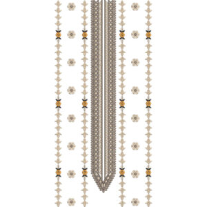 Elegant Ethnic Floral and Geometric Panel Neckline Embroidery Design for Kurti and Traditional Wear