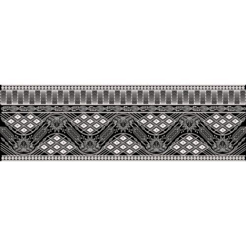 Traditional Geometric Tribal Embroidery Border Textile Design