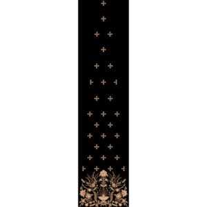 Elegant Minimal Gold Floral Panel Border Design